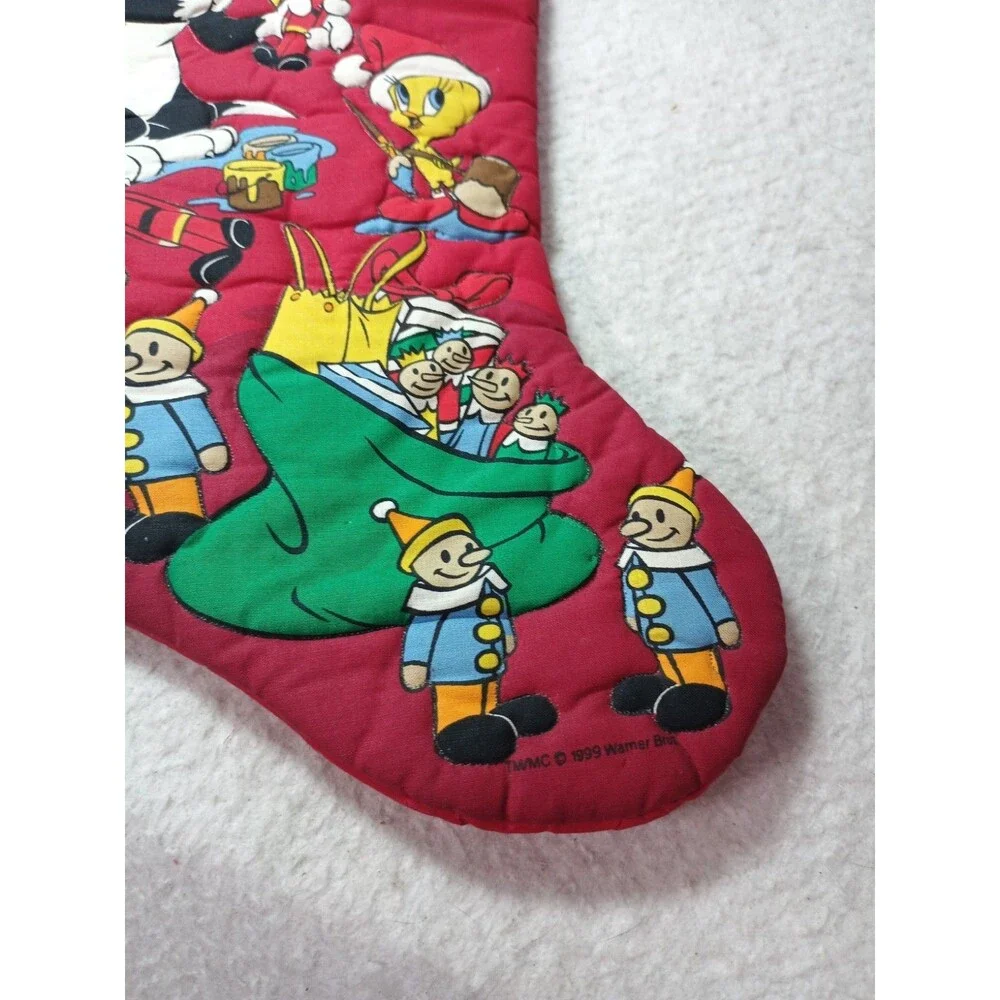 1999 Looney Tunes Christmas Stocking Sylvester Tweety  Warner Bros Vintage